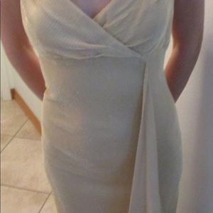 Thin strap glittered Gold long dress made by Dusk